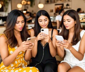 Influencers using social media apps