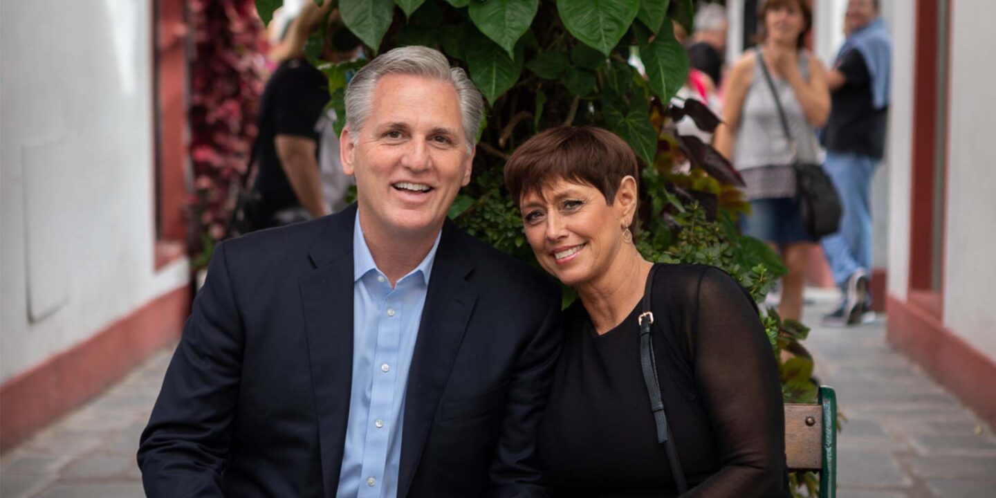 Kevin McCarthy and his wife Judy McCarthy at a public event.