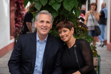 Kevin McCarthy and his wife Judy McCarthy at a public event.